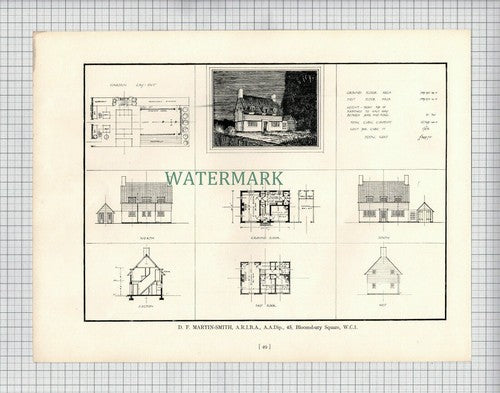 X1755) D F Martin-Smith Bertram Lisle London Architect - 1927 Cutting