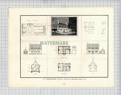 X1755) D F Martin-Smith Bertram Lisle London Architect - 1927 Cutting