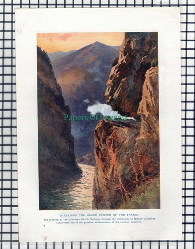 (6990) Canadian Pacific Railway Grand Canyon Of The Fraser - c.1950s Book Print