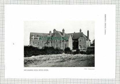 Repton School Forsyth & Maule Architects  - 1911 Print / Cutting