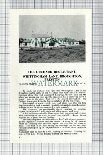 C7565) Old Silent Inn Stanbury Haworth / Orchard Restaurant Broughton  - 1970s