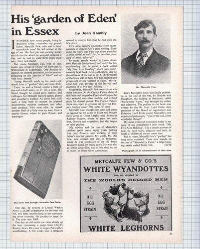 (5701) Metcalfe Few Braintree Essex Fruit Grower Joan Hambly Skitts Hill  - 1975