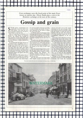 (7204) Braintree Essex Corn Exchange Sam Legerton  -  1986 Article