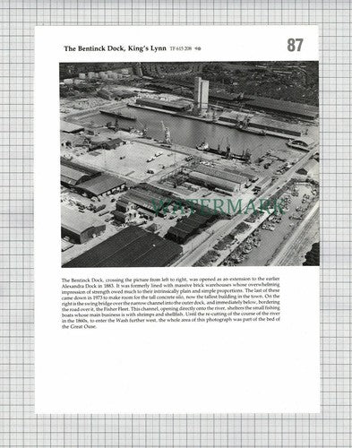 (8498) The Bentinck Dock King's Lynn / Brancaster Staithe - c.1980s Cutting