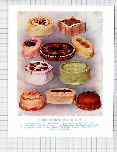 Vintage Cakes Bakery  - c.1920s Book Print (D)