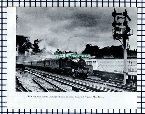 (7558) Prairie Tank No 4171 Railway Engine Moor Street Birmingham -1970s Cutting