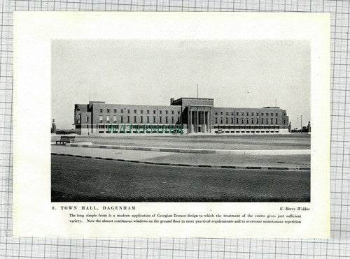 (8671) Dagenham Town Hall / Greenwich Town Hall  - c.1945 Book Print