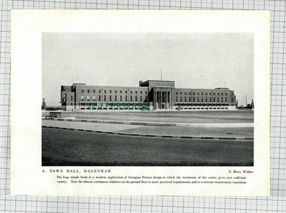 (8671) Dagenham Town Hall / Greenwich Town Hall  - c.1945 Book Print