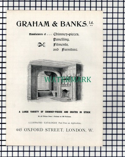 (7887) Godfrey Giles & Co / Graham & Banks London Advert - 1902 Book Print