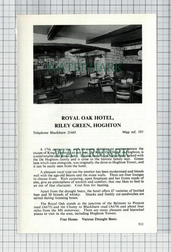 C7544) Royal Oak Hoghton /  Royal Station Hotel Carnforth - 1970s Cutting