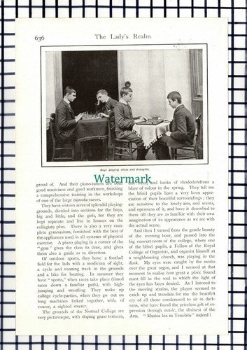 Normal College Norwood Blind Pupils Dr Campbell Helen Keller  - c.1909 Article