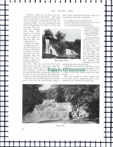 (6837) Lanark River Clyde  - c.1912 Article