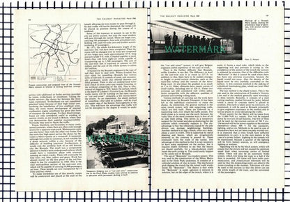 Brussels Metro Construction Belgium - 1968 Article