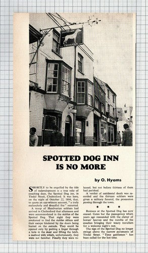 Spotted Dog Inn Tindal Street Chelmsford Essex - 1972 Cutting