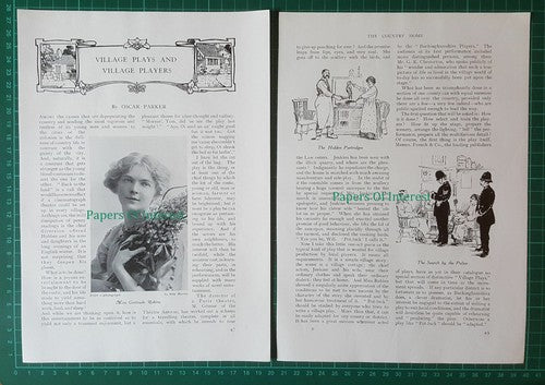 (6814) Miss Gertrude Robins Actress  - c.1913 Article