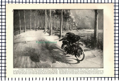 X1350) E Van Isacker 4th Belgian World War One WW1 - c.1918 Cutting/Illustration