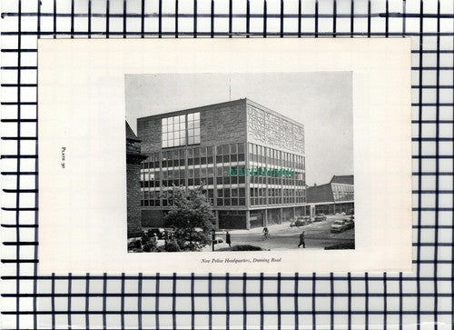 C6554) Dunning Road Police Middlesbrough Old Town Hall -  1960s Book Print