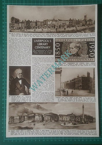 (X548) Liverpool Library Sir William Brown - 1950 Clip