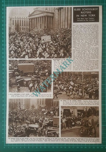 (X523) New York Schoolboy Riots City Hall O'Dwyer USA  - 1950 Clip