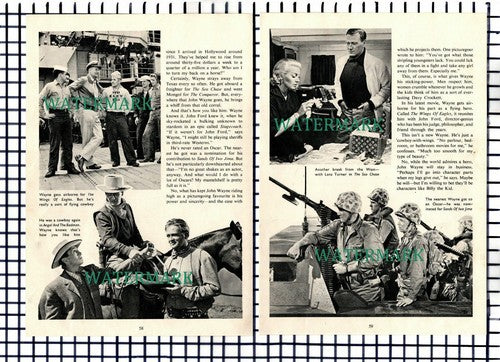 John Wayne Actor  - 1957 Article