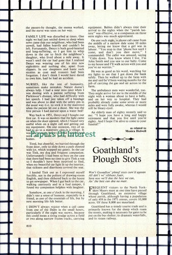 (6961) Mary Hey District Nurse North York Moors  - 1981 Small Article