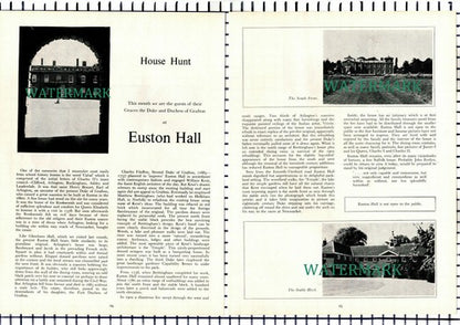 (109) Euston Hall Suffolk Duke Of Grafton  - 1973 Article