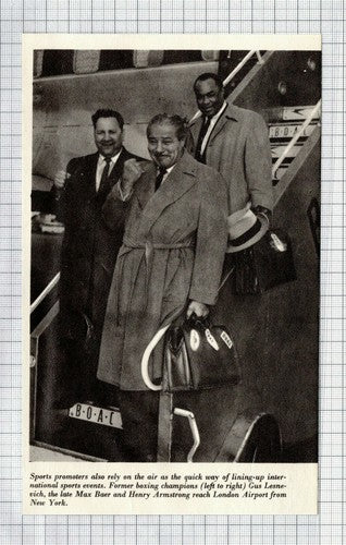Gus Lesnvich Max Baer Henry Armstrong Boxer Boxing - 1960 Cutting