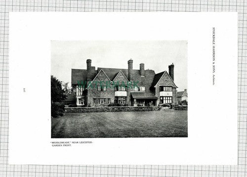 X1930) Middlemeade Near Leicester Stockdale Harrison - 1911 Print / Cutting
