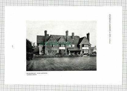 X1930) Middlemeade Near Leicester Stockdale Harrison - 1911 Print / Cutting