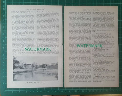 Rudyard Kipling Rottingdean Charles Eliot Norton - c.1900 Article