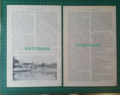 Rudyard Kipling Rottingdean Charles Eliot Norton - c.1900 Article