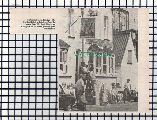 C7355) The Crooked Billet Pub Leigh On Sea Essex - c.1970 Cutting