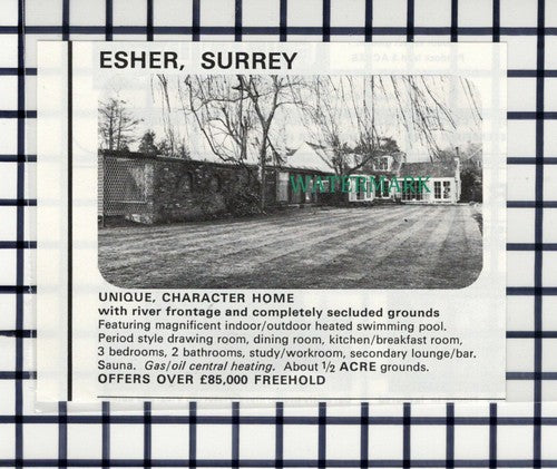 C7337) Esher Surrey House Sale Advert - 1978 Cutting