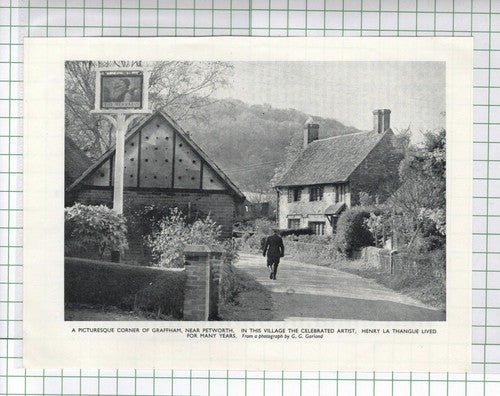 Graffham Near Petworth Sussex The Woodman Inn - 1954 Cutting / Print