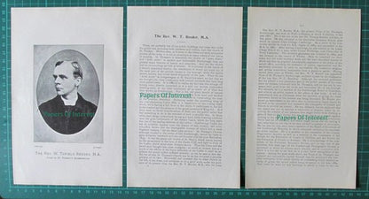 (6486) The Rev W Tofield Reeder St Thomas's Church Scarborough - 1901 Article