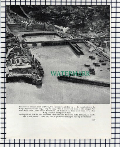 (7692) Folkestone Harbour Kent -   1957 Cutting