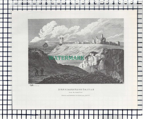 Alnwick Castle / Dunstanburgh Castle Northumberland - c.1960s Book Print
