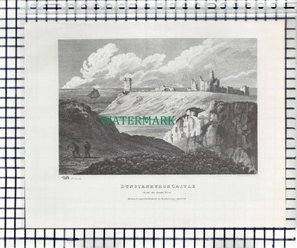 Alnwick Castle / Dunstanburgh Castle Northumberland - c.1960s Book Print