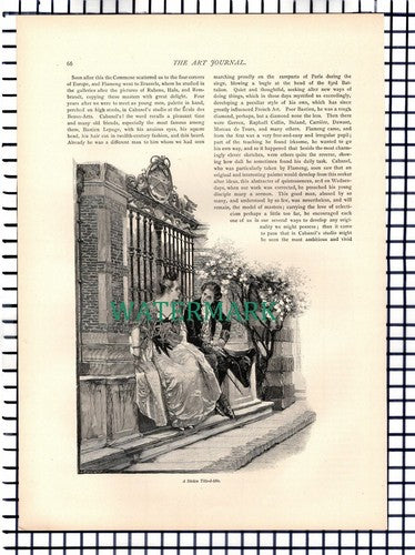 X1525) Francois Flameng Artist   ~ 1891   6-Side Article