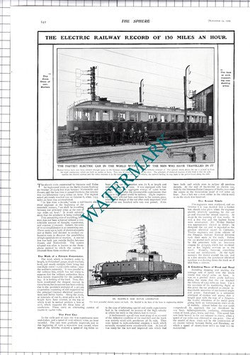 Siemens Halse Electric Train Railway / Rakozci II Budapest - 1903 News Page