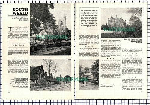 South Weald Essex Brentwood St Peter's Church - 1969 Article