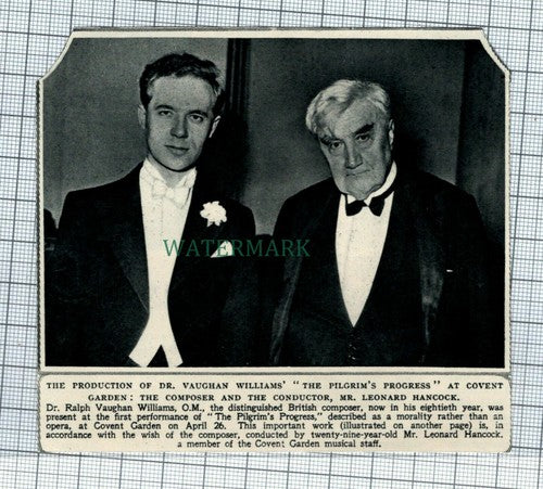 C54) Dr Ralph Vaughan Williams Composer & Mr Leonard Hancock  -  1951 Clip