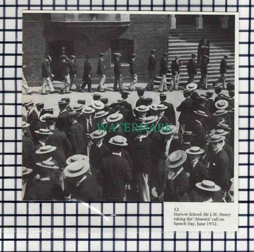 (7587) Harrow School Mr L W Henry   - 1980s Cutting