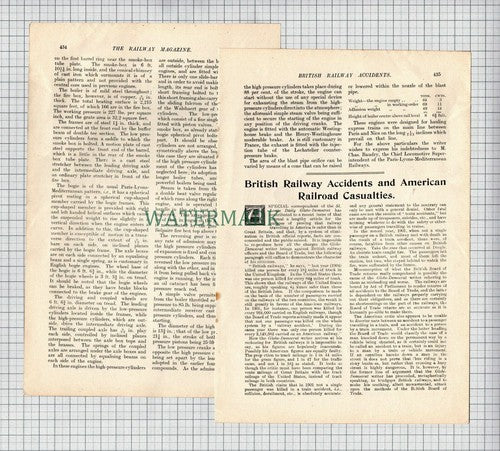 (6373) Paris Lyons Mediterranean Railway  Company - c.1905 Article