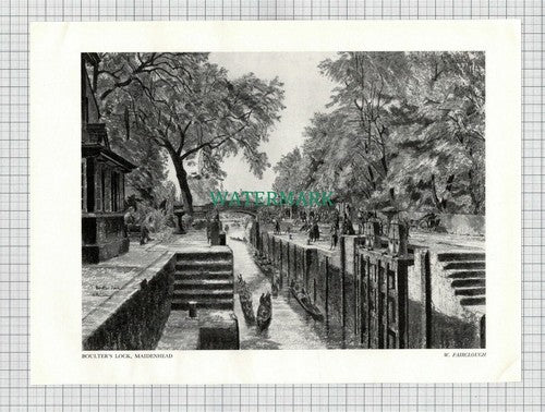 (8595) Boulter's Lock Maidenhead / Jolly Farmer Farnham - 1948 Cutting / Print