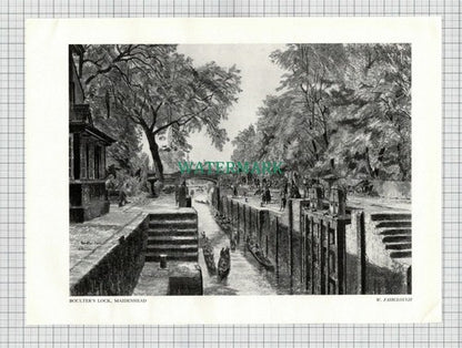 (8595) Boulter's Lock Maidenhead / Jolly Farmer Farnham - 1948 Cutting / Print
