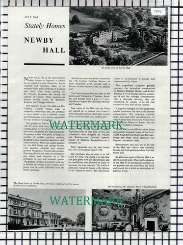 (7942) Newby Hall - 1965 Article