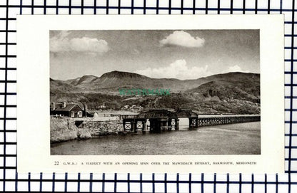 C6718) Liverpool Manchester Railway Edge Hill Tunnel Mawddach Barmouth - 1947