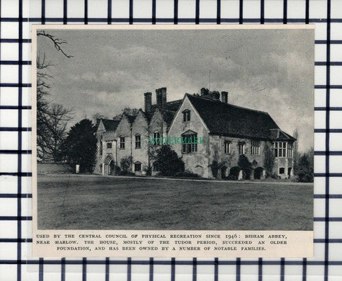 C6342) Bisham Abbey Marlow - 1950  Cutting