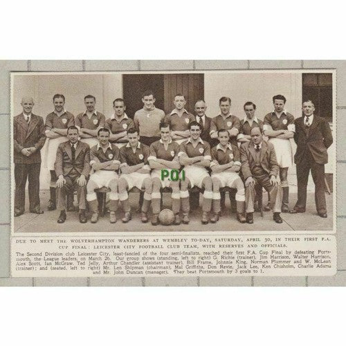 (C280) Leicester City Football Club Team - 1949 Cutting